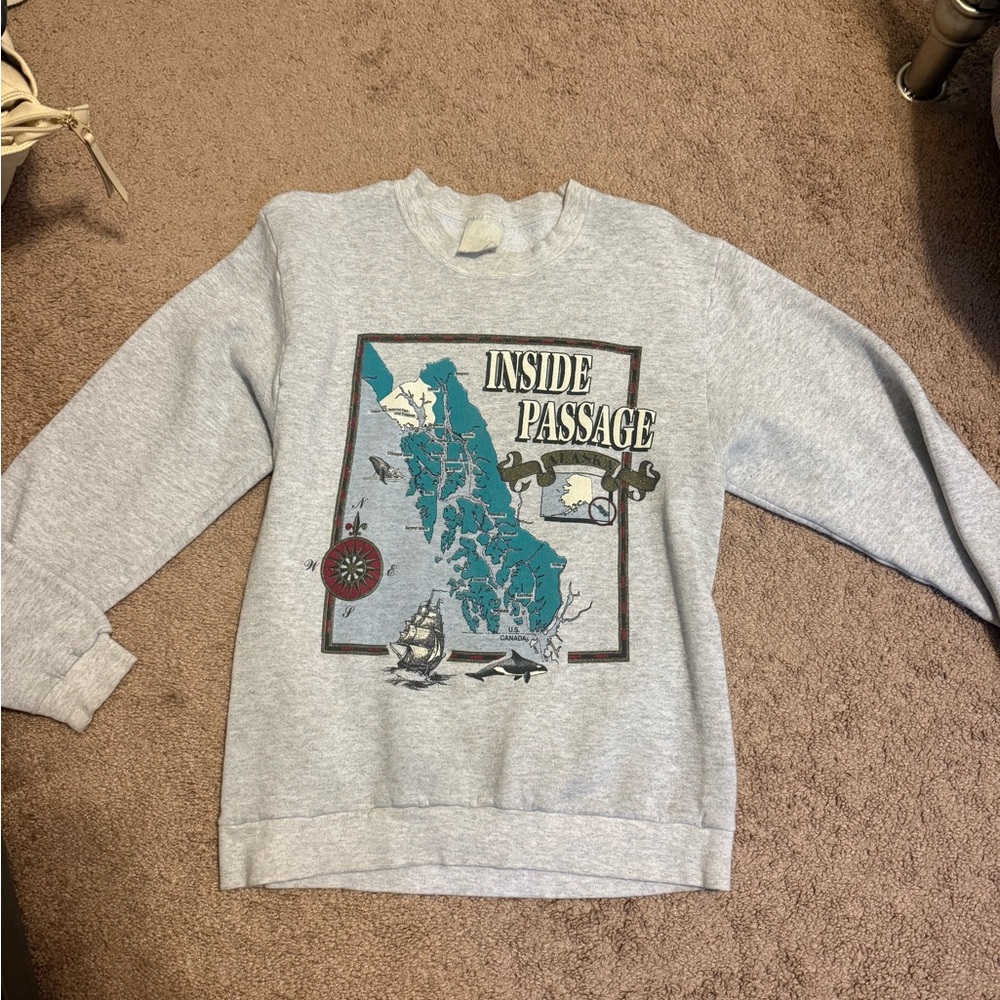 Gray Graphic Men's Sweater